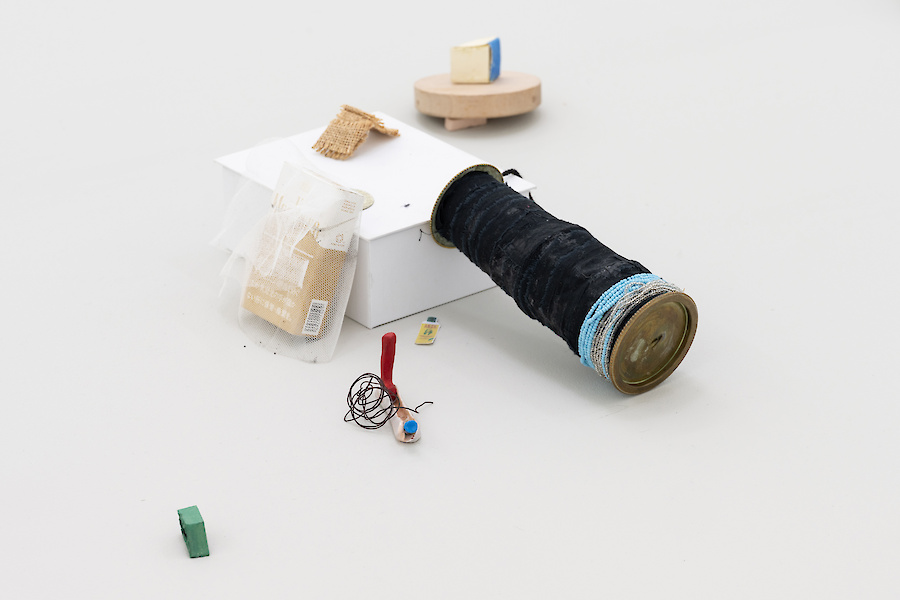 Detail view, Untitled, 2026, Mixed media, 73 x 514 x 220 cm, Installed dimensions variable